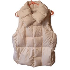 Liz Claiborne Down Filled Bright White Puffer Vest Womens SZ Large